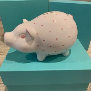 Tiffany & Co pink pig piggy bank